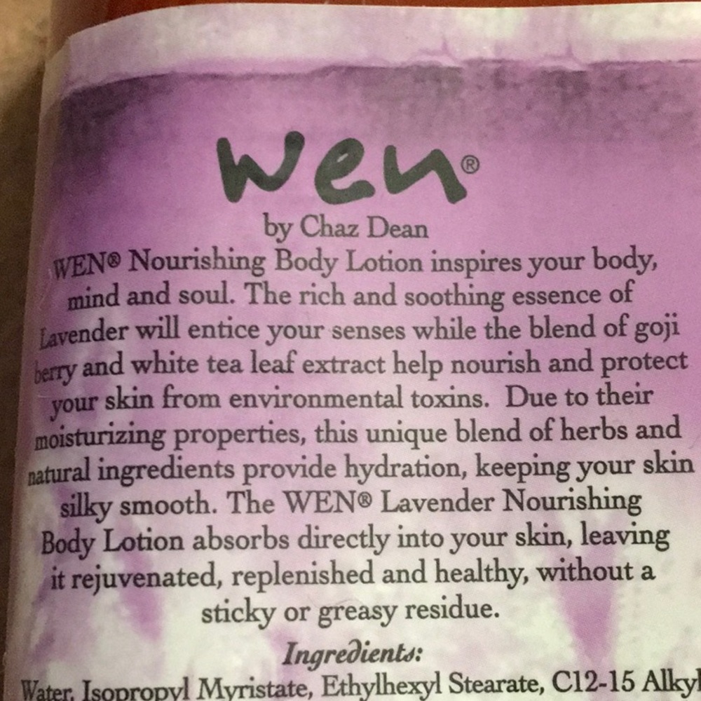 NWT,WEN32oz BodyLotion WITH PUMP, CLASSIC LAVENDER SCENT,NO EXCHANGES OR REFUNDS - Picture 2 of 6